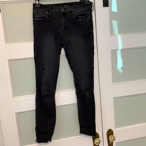 STS Blue Ankle Skinny Black ripped jeans